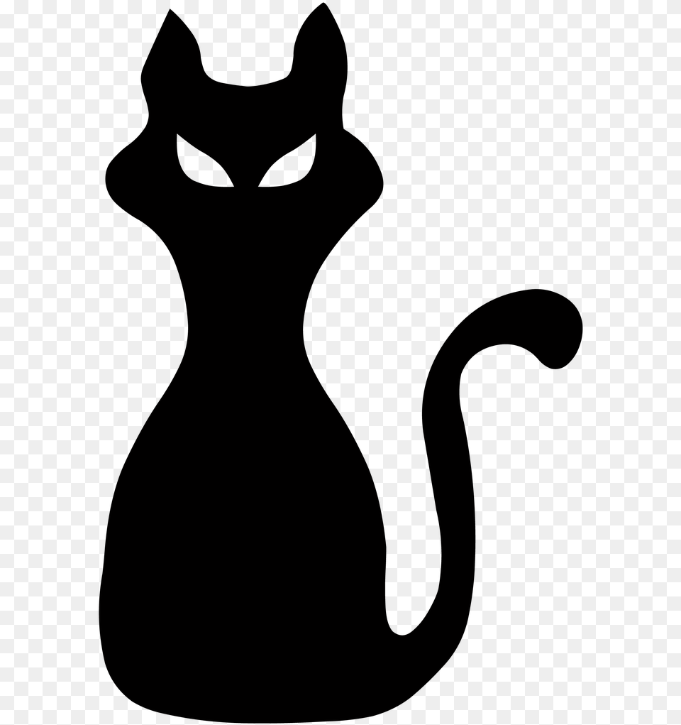 Halloween Cat Silhouette, Lighting Free Png Download