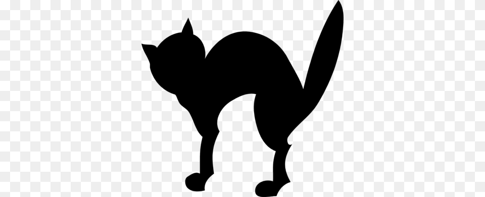 Halloween Cat Silhouette Clip Art Fun For Christmas Halloween, Gray Free Transparent Png