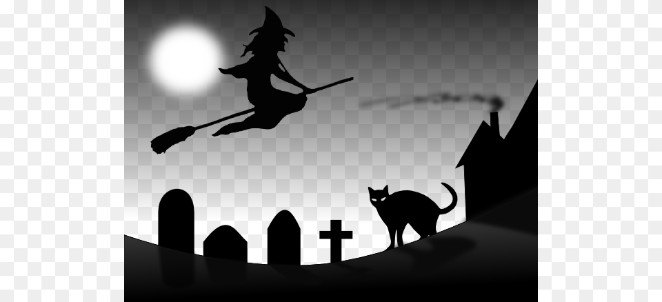 Halloween Cats And Witches Cliparts, Lighting, Nature, Night, Outdoors Png