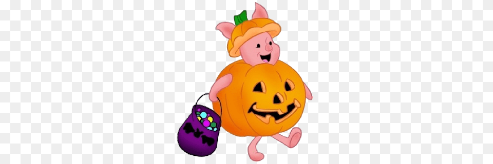 Halloween Clip Art Winnie The Pooh, Baby, Pumpkin, Produce, Plant Free Png