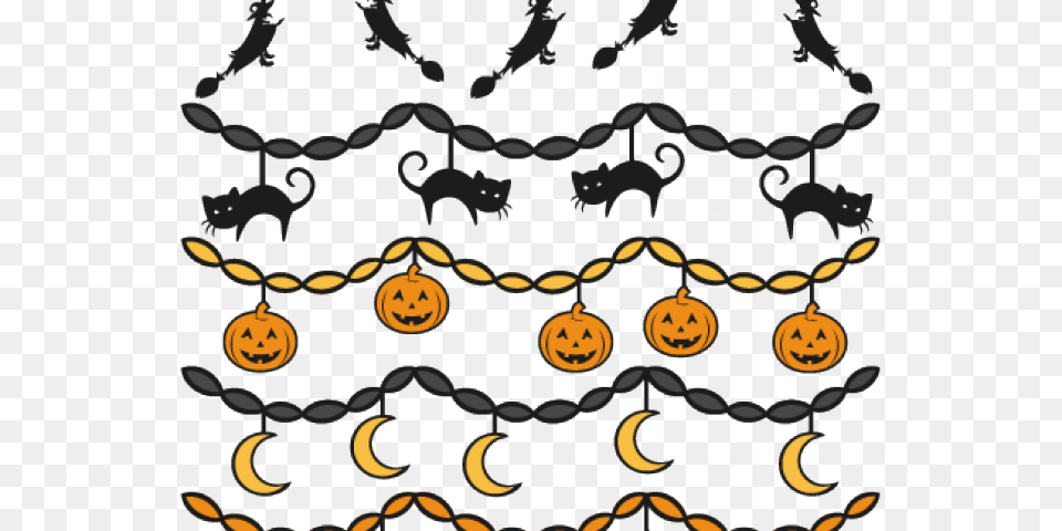 Halloween Clipart Banner, Pattern Free Transparent Png