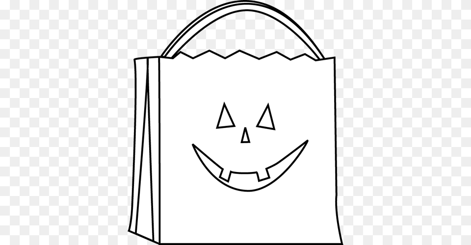 Halloween Clipart Black And White, Bag, Shopping Bag, Accessories, Handbag Free Png Download