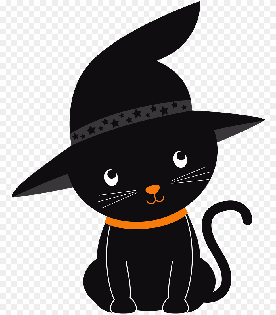 Halloween Clipart Cats Cute Halloween Clipart, Clothing, Hat, Animal, Fish Png Image