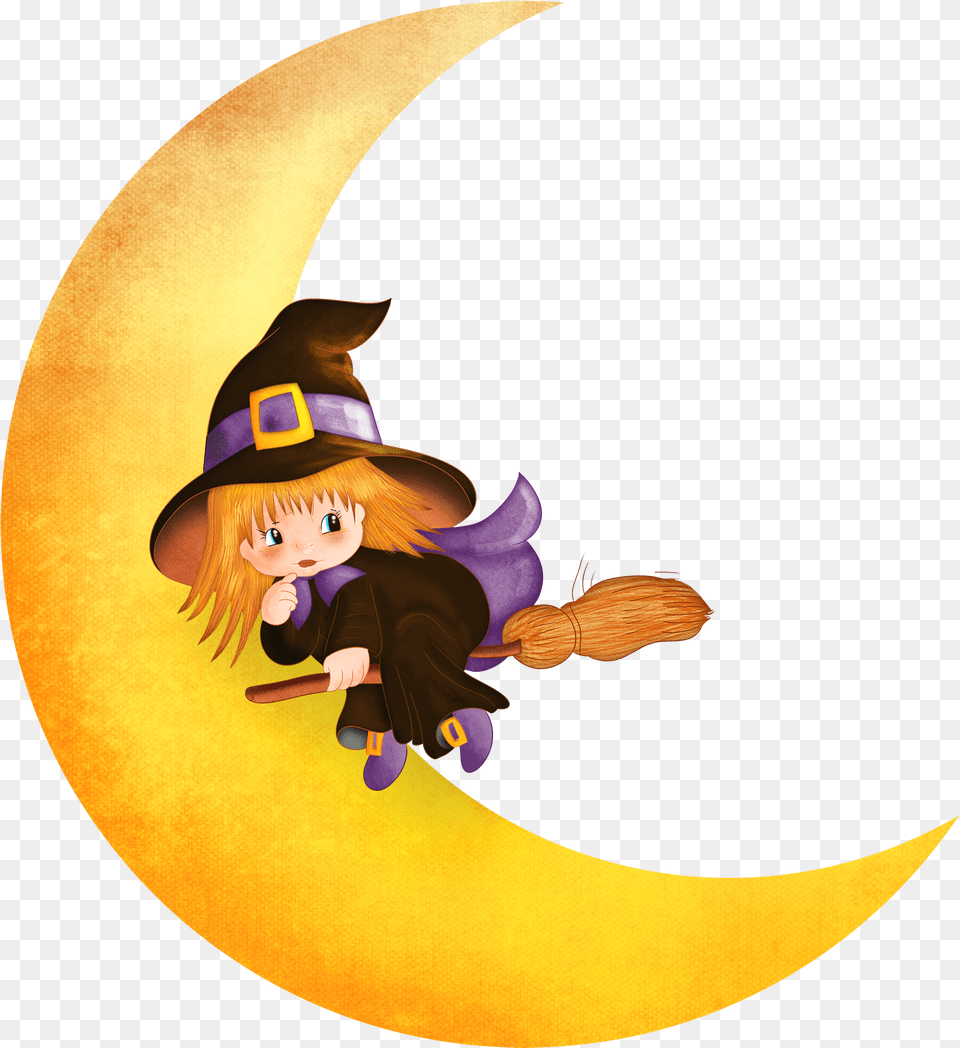 Halloween Clipart Clipart Moon Witch On The Moon Png