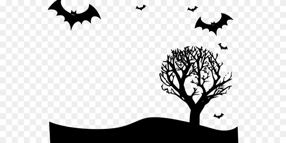 Halloween Clipart Landscape Landscape Halloween, Gray Free Png