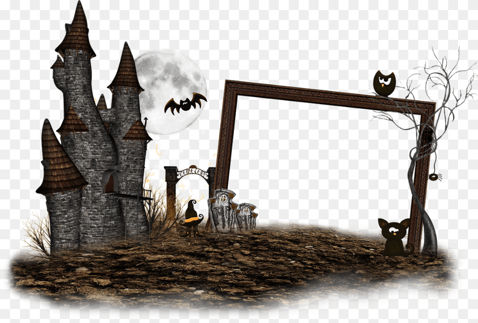 Halloween Cluster Frames, Nature, Night, Outdoors, Astronomy Png Image