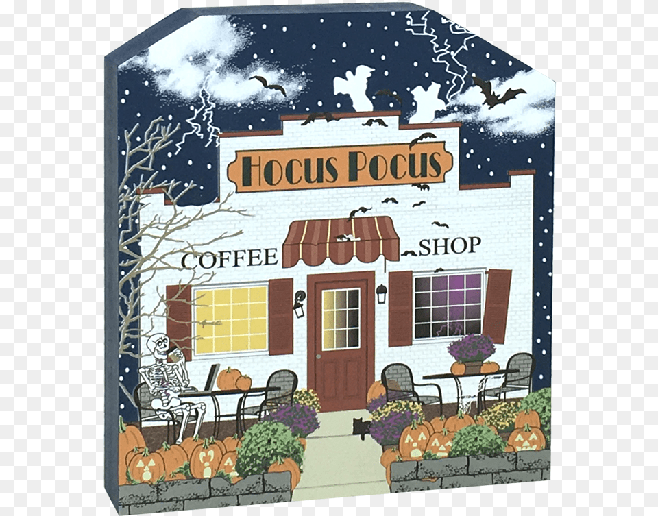 Halloween Coffee Shop, Neighborhood, Plant, Book, Publication Png