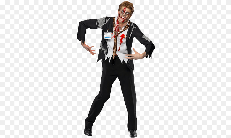 Halloween Costume High Quality Worked To Death Men39s Zombie Costume, Clothing, Formal Wear, Suit, Person Free Transparent Png