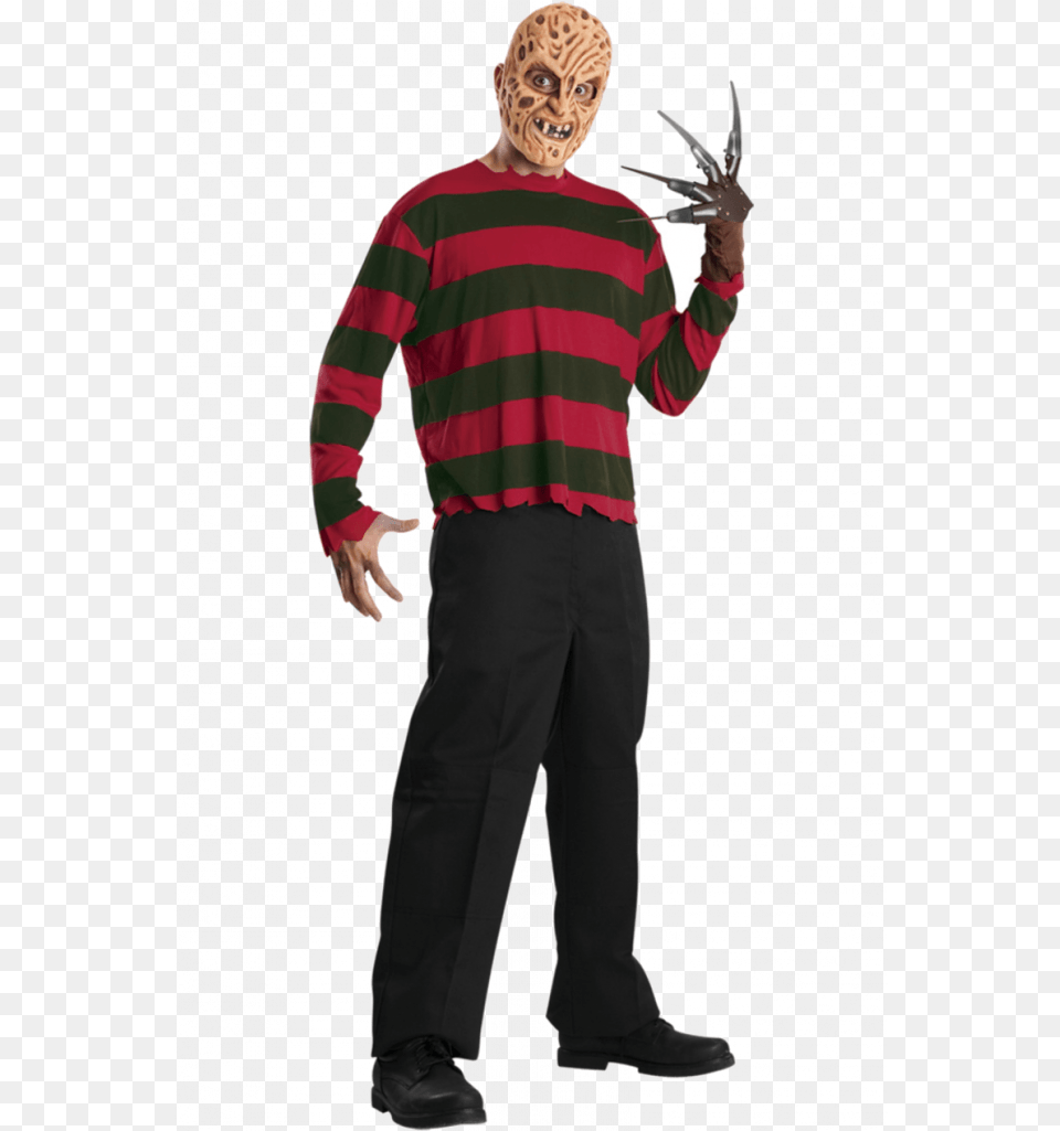 Halloween Costumes Inspired By The Background Freddy Krueger Clothing, Long Sleeve, Sleeve, Adult Free Transparent Png