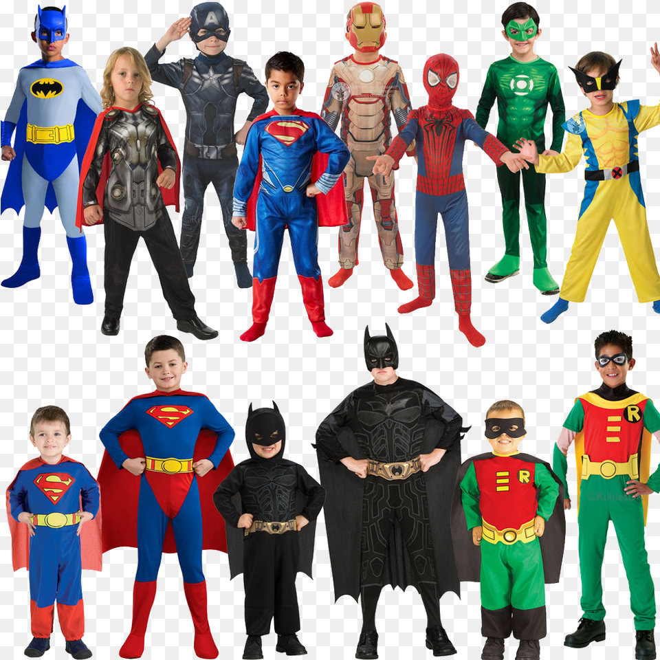 Halloween Costumes Kids Cartoon Characters Super Heroes Fancy Dress, Person, Cape, Clothing, Costume Free Transparent Png