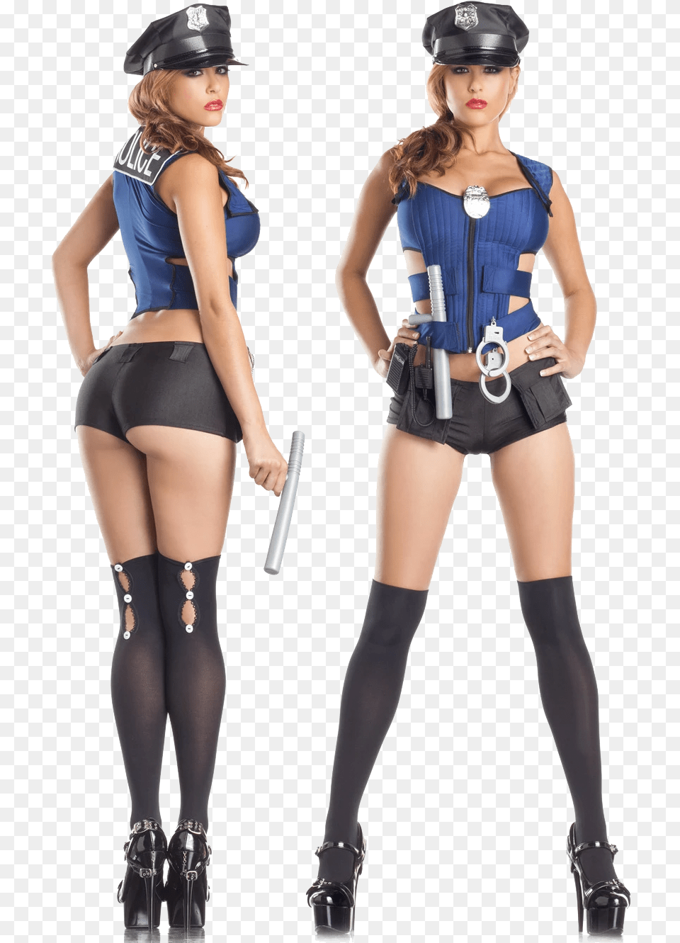 Halloween Costumes Police Girl, Clothing, Costume, Person, Adult Free Png