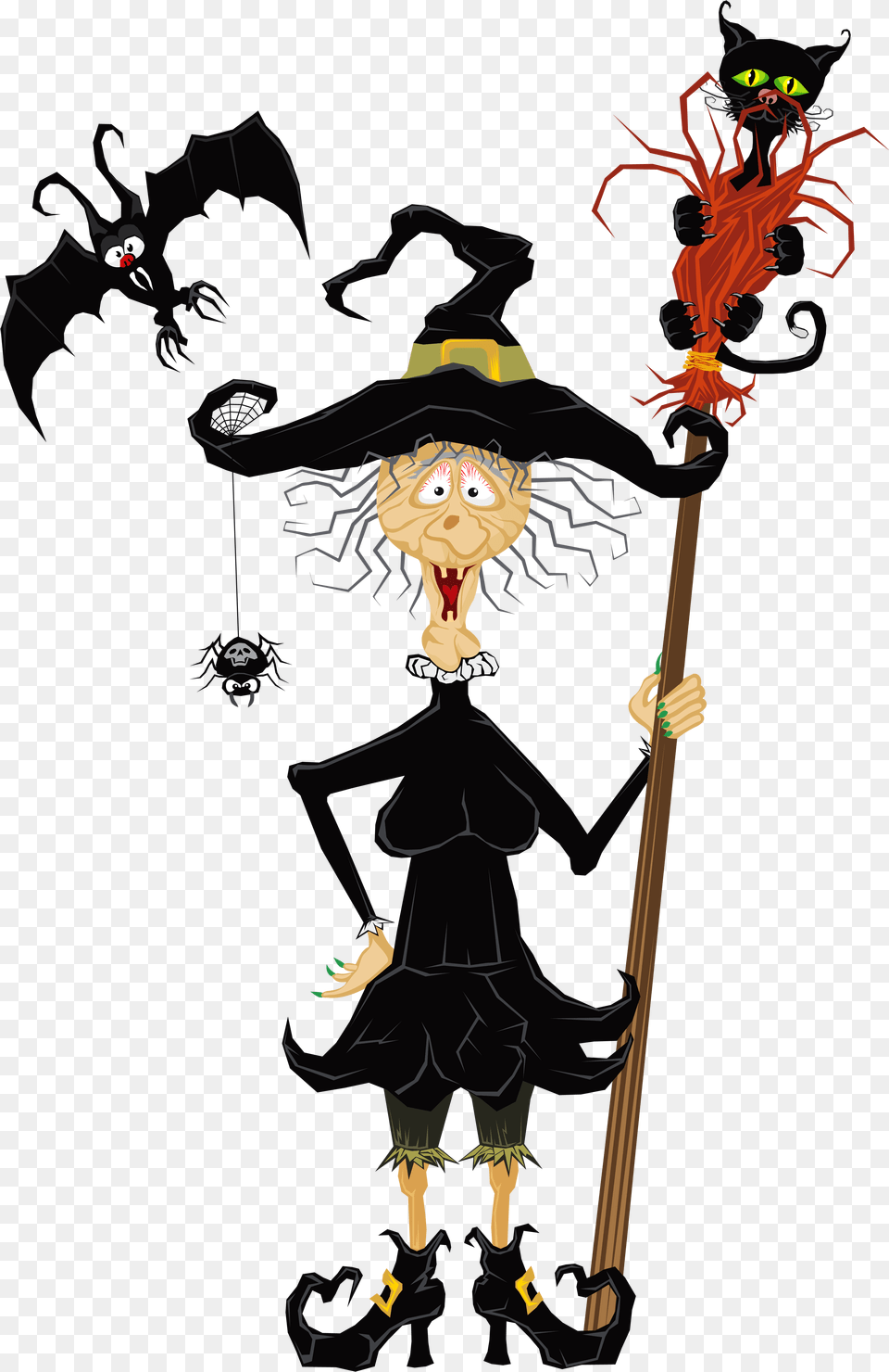 Halloween Creepy Funny Witch Clip Art, Light, Person Free Transparent Png