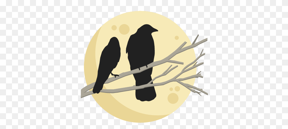 Halloween Crows Svg Scrapbook Title Cutting Files Crow Svg Crows, Animal, Bird, Blackbird, Adult Free Png Download