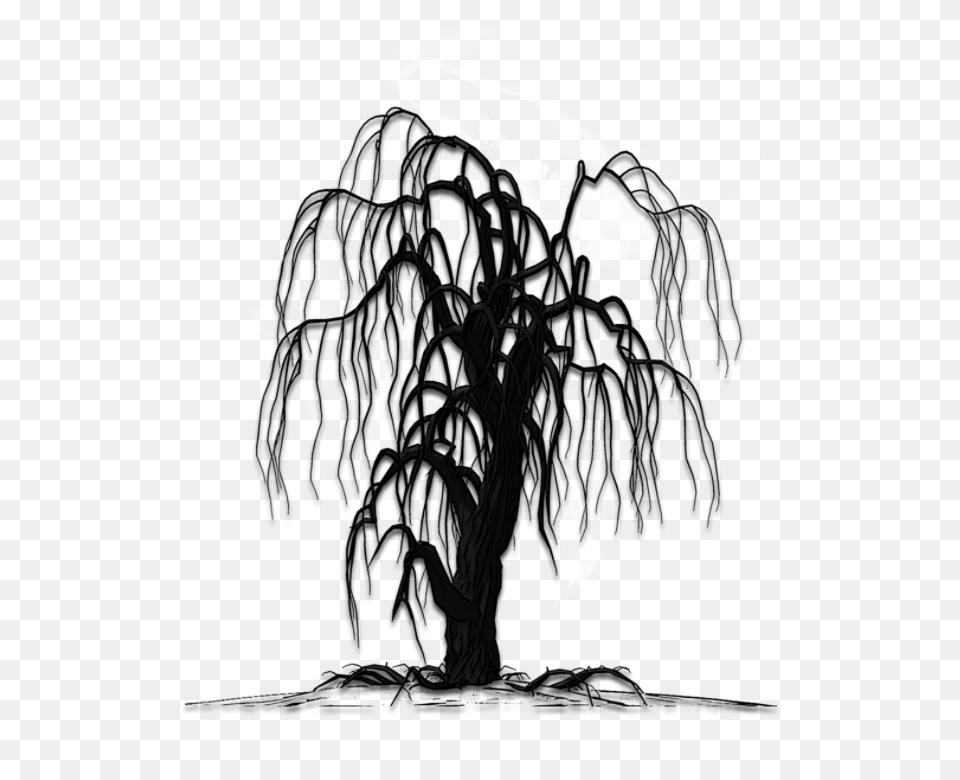 Halloween Dark Tree, Plant, Silhouette, Person, Willow Png