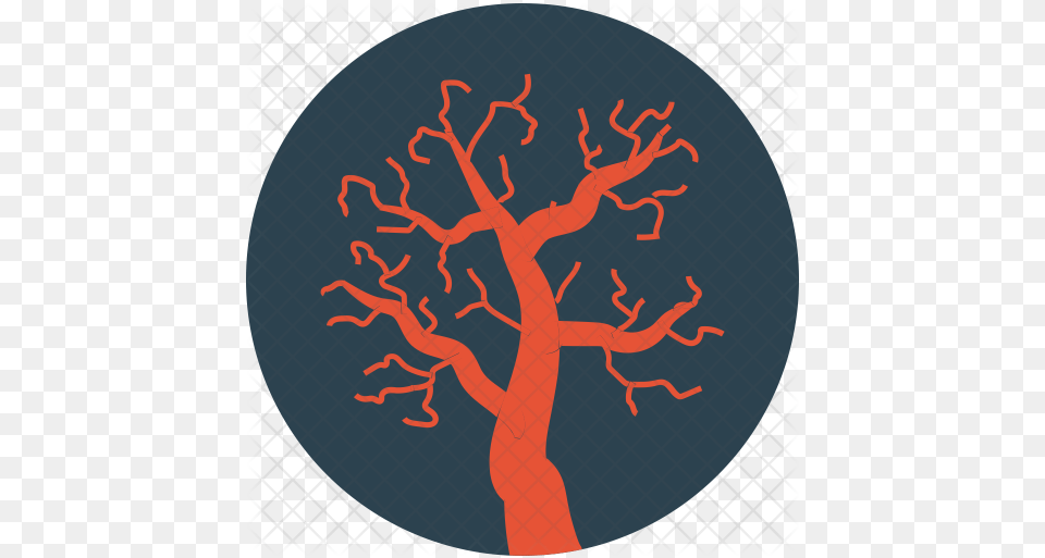 Halloween Dead Tree Icon Of Flat Style Circle, Plant Free Png Download