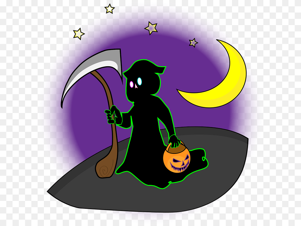 Halloween Death Moon Night Costume Gothic Dead Cartoon, Baby, Person, Clothing, Hardhat Free Transparent Png