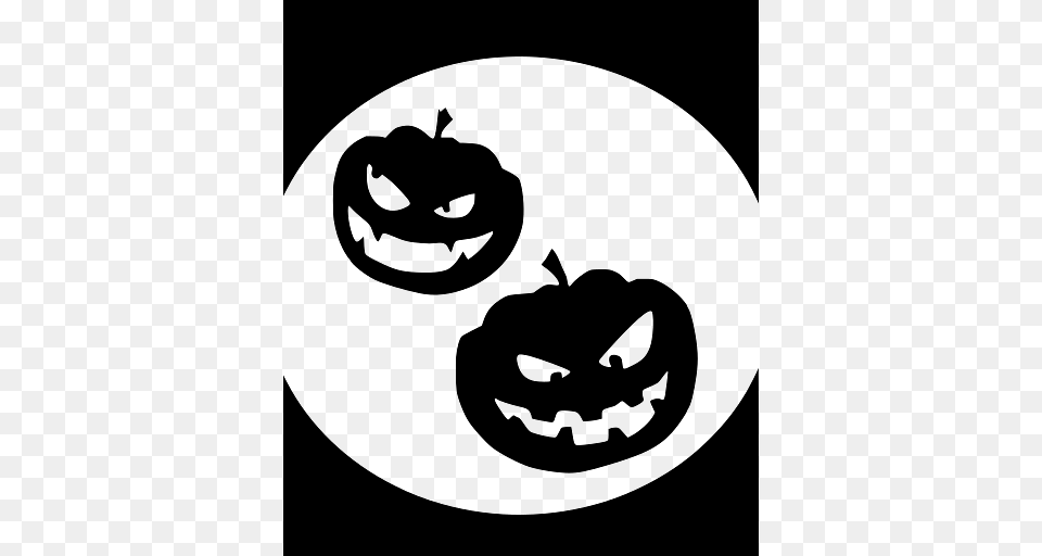 Halloween Decoration Two Grinning Pumpkins, Logo Png