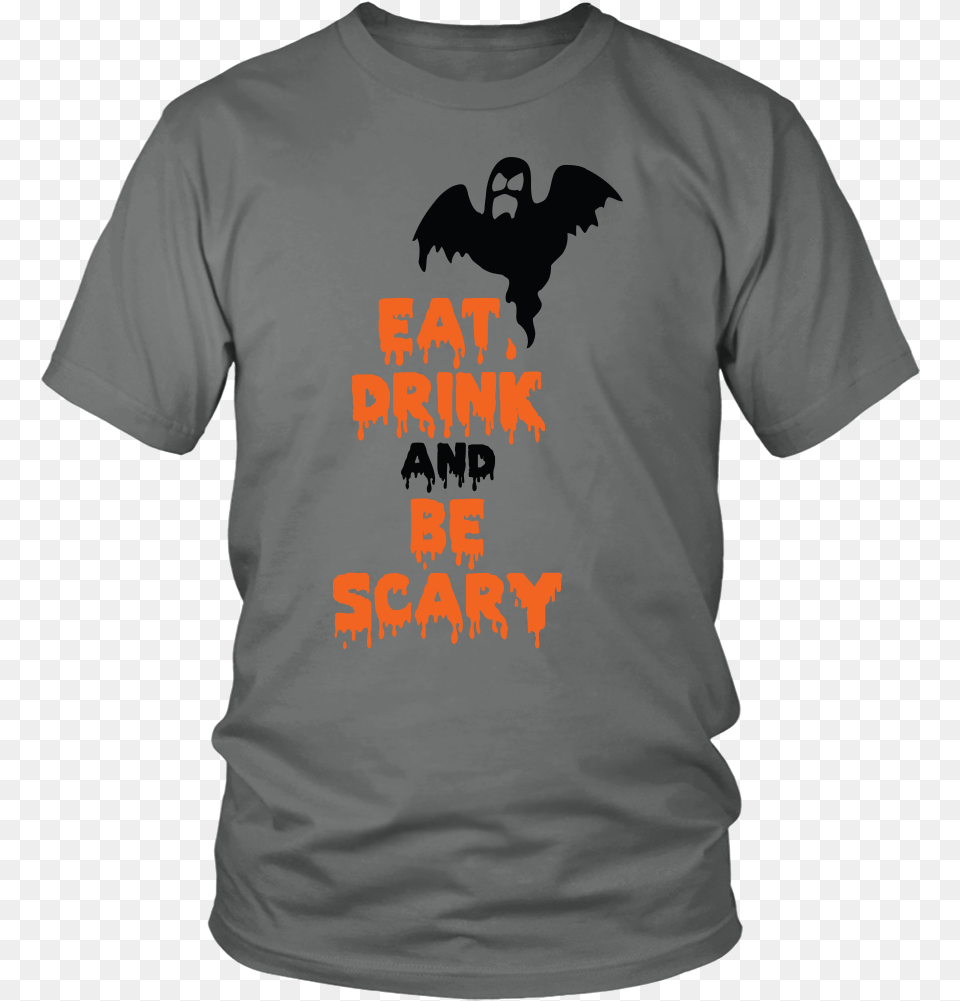 Halloween Eat Drink And Be Scary Ghost Halloween T Shirt Graphics And More Ghost Halloween Wall Vinyl Art Vinyl, Clothing, T-shirt, Animal, Bird Png Image