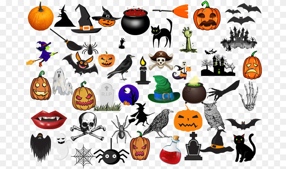 Halloween Elements Clipart Mart Cartoon, Vegetable, Pumpkin, Produce, Plant Free Png