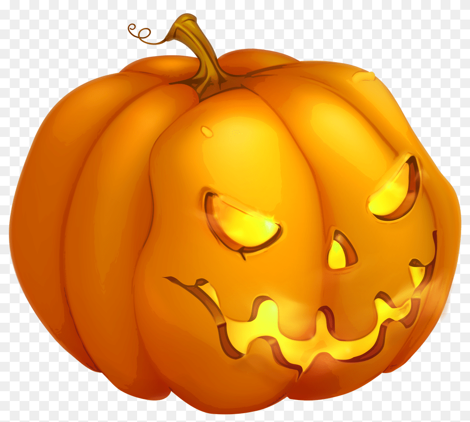 Halloween Evil Pumpkin Clipart Evil Pumpkin, Food, Plant, Produce, Vegetable Free Png Download