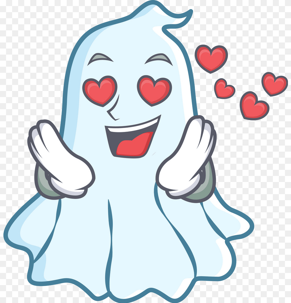 Halloween Fond Dquotcran Entitled Cute Ghost In Lquotamour Love Mustard, Baby, Person, Performer, Face Png