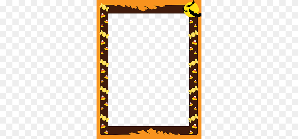 Halloween Frame Border With Treats For Kids Orange Halloween Border Clip Art, Blackboard Free Transparent Png
