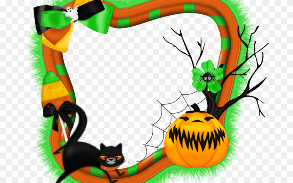 Halloween Frame Clipart, Food, Plant, Produce, Pumpkin Free Png Download