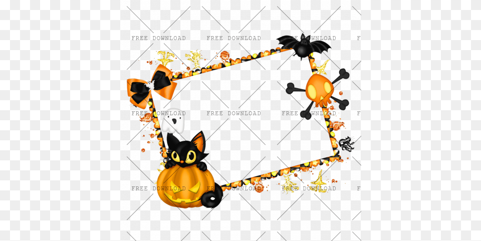 Halloween Frame Image With Transparent Background, Food, Plant, Produce, Pumpkin Free Png Download