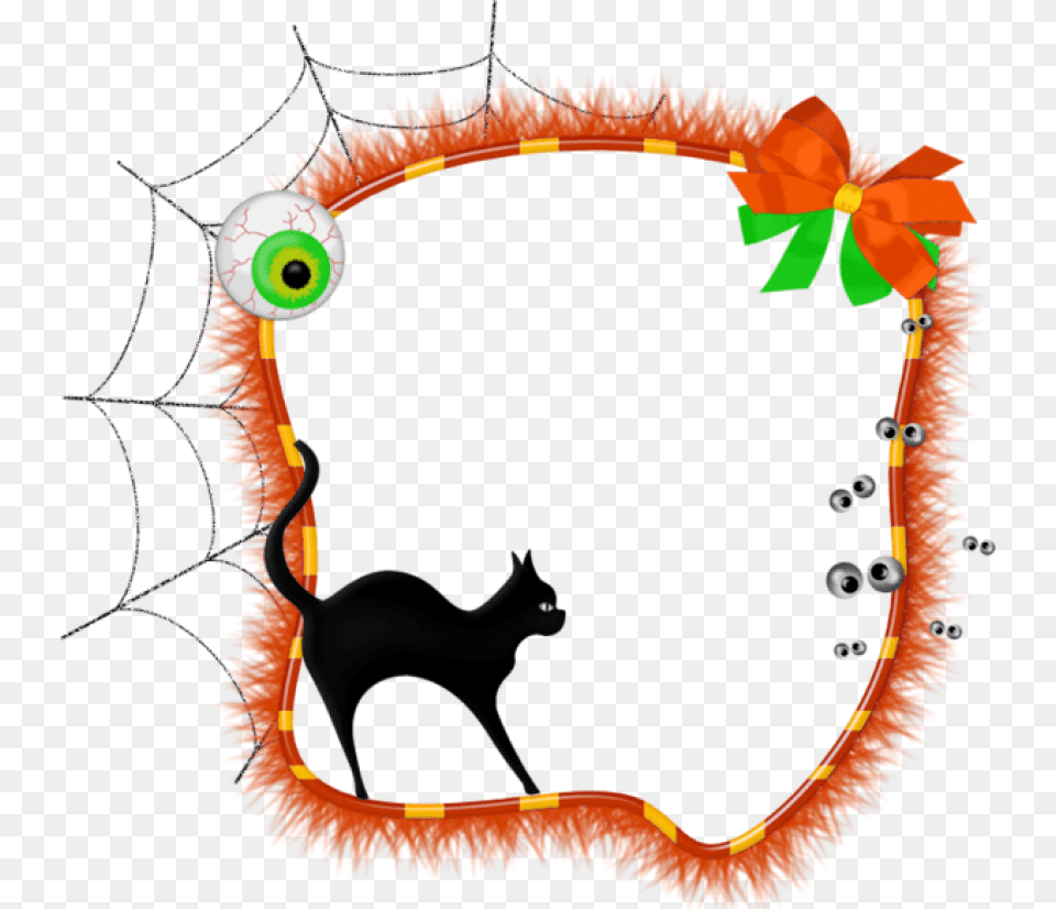 Halloween Frame Transparent Clip Art Halloween Frame With Transparent Background, Animal, Cat, Mammal, Pet Png