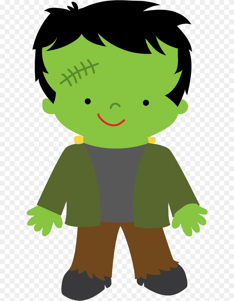 Halloween Frankenstein Clipart, Green, Baby, Person, Face Free Png