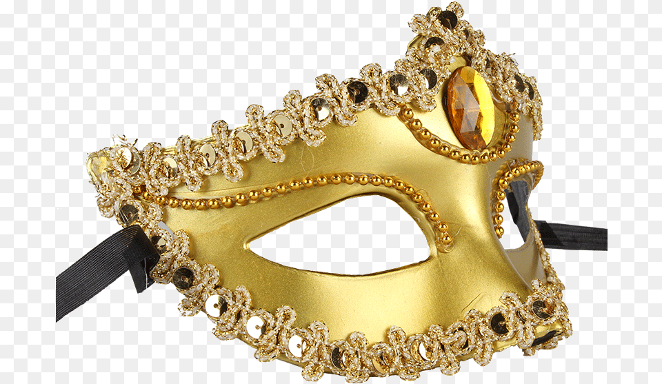 Halloween Fun Masquerade Ball Masked Half Face Cosplay, Accessories, Gold, Jewelry, Necklace Free Png Download