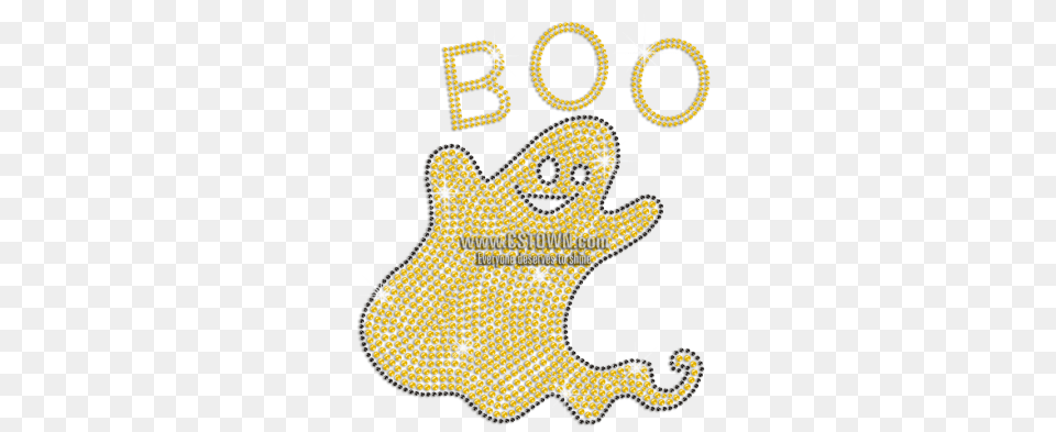Halloween Ghost Boo Iron On Rhinestone Transfer Cartoon, Pattern Free Png Download