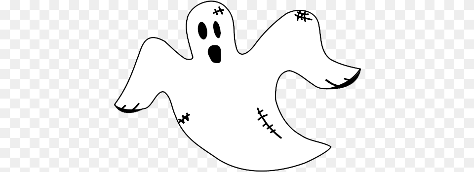 Halloween Ghost Transparent Halloween Ghost White, Stencil, Silhouette Png Image