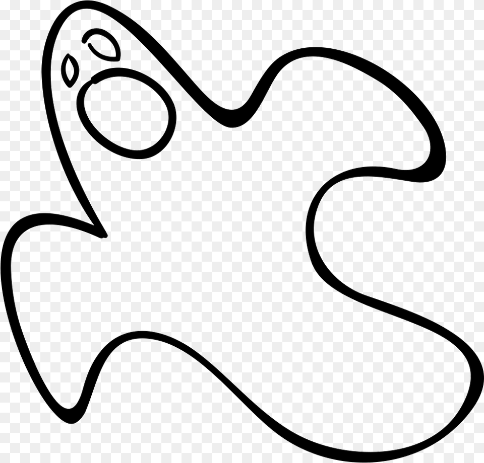 Halloween Ghost Shouting Icon Stencil, Smoke Pipe Free Png Download
