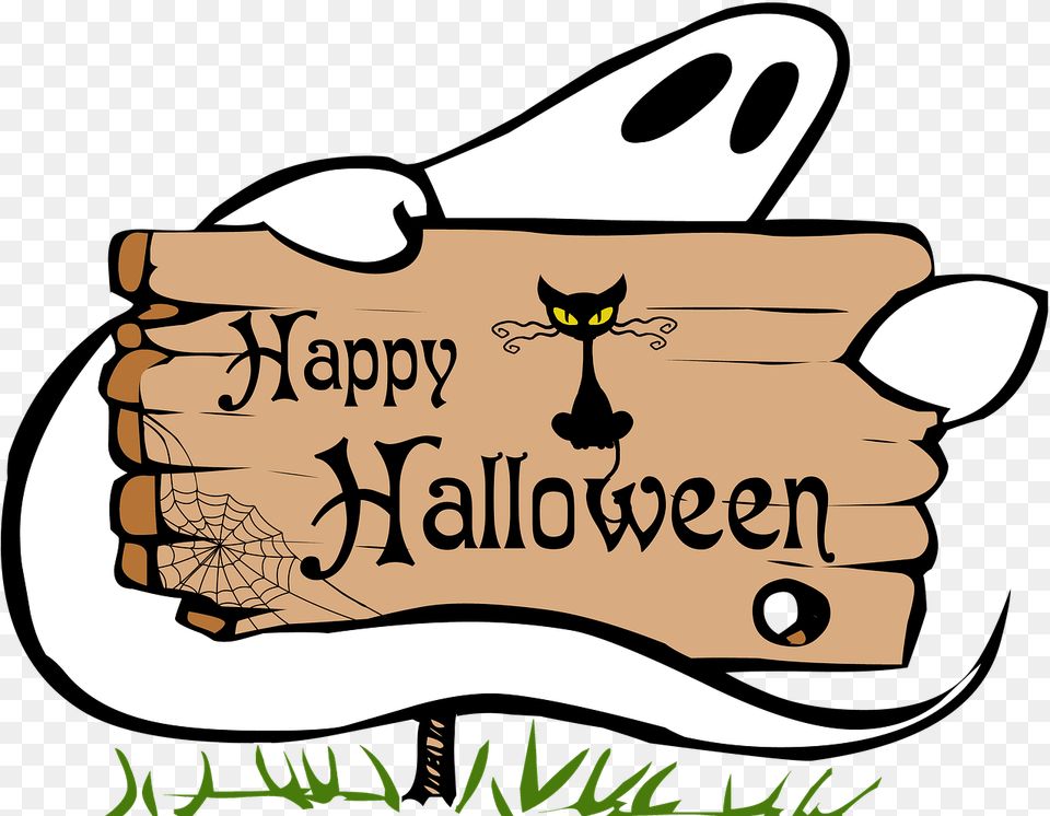 Halloween Ghost The Inscription Photo Ghost Clipart, Text, Bag, Device, Grass Free Png