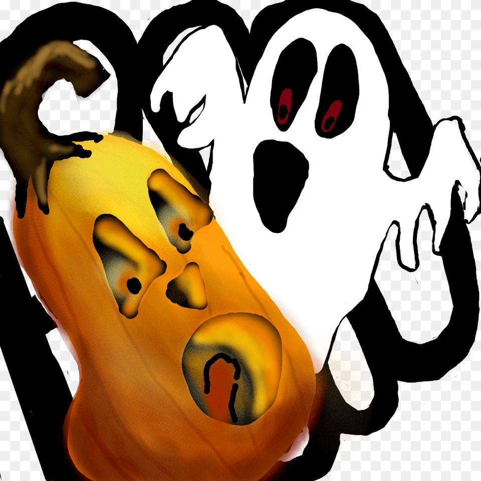 Halloween Ghostly Pumpkin Ghost Boo Scary Sticker Illustration, Adult, Person, Female, Woman Free Png