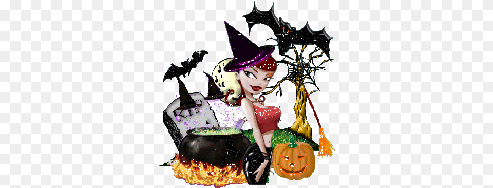 Halloween Gif Imagenes De Halloween Brujitas, Person Free Png Download