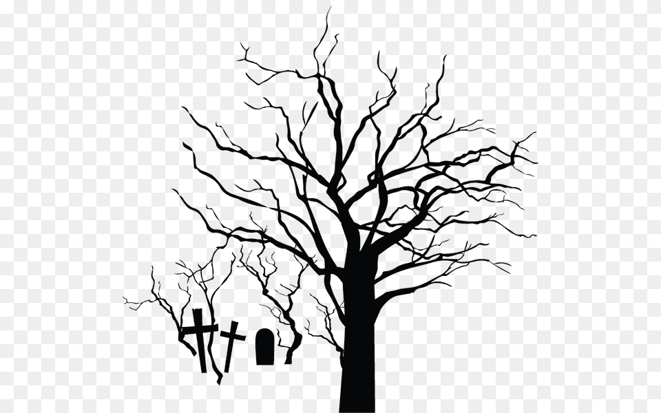 Halloween Halloween Wall Sticker Nxda Scary Removable Decal Mural, Plant, Silhouette, Tree, Art Png