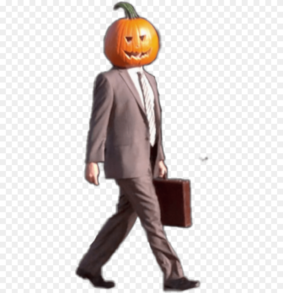 Halloween Halloweenmeme Pumpkinhead Man Suit, Boy, Child, Male, Person Free Png Download