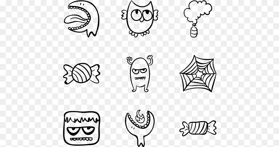 Halloween Hand Drawn, Gray Free Transparent Png