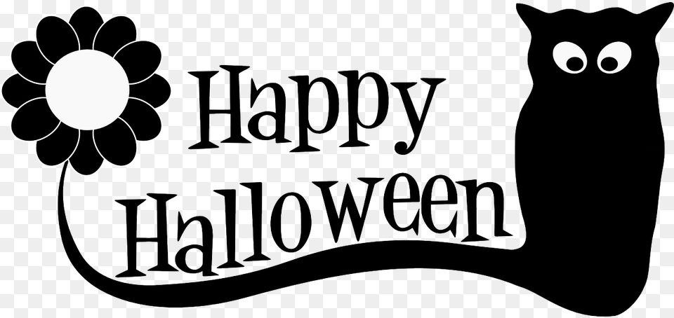 Halloween Happy Text Vector Graphic On Pixabay Vector Halloween, Animal, Cat, Mammal, Pet Png