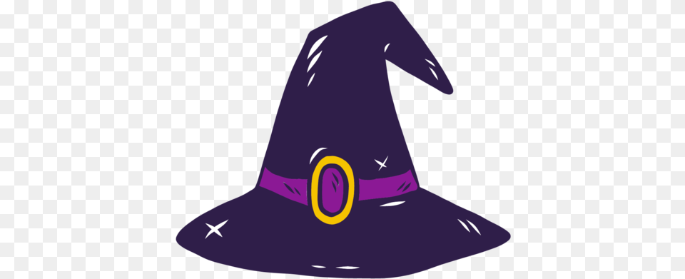 Halloween Hat Witch Icon Of Freebie Halloween Sombrero De Bruja, Clothing, Purple, Animal, Fish Free Png Download