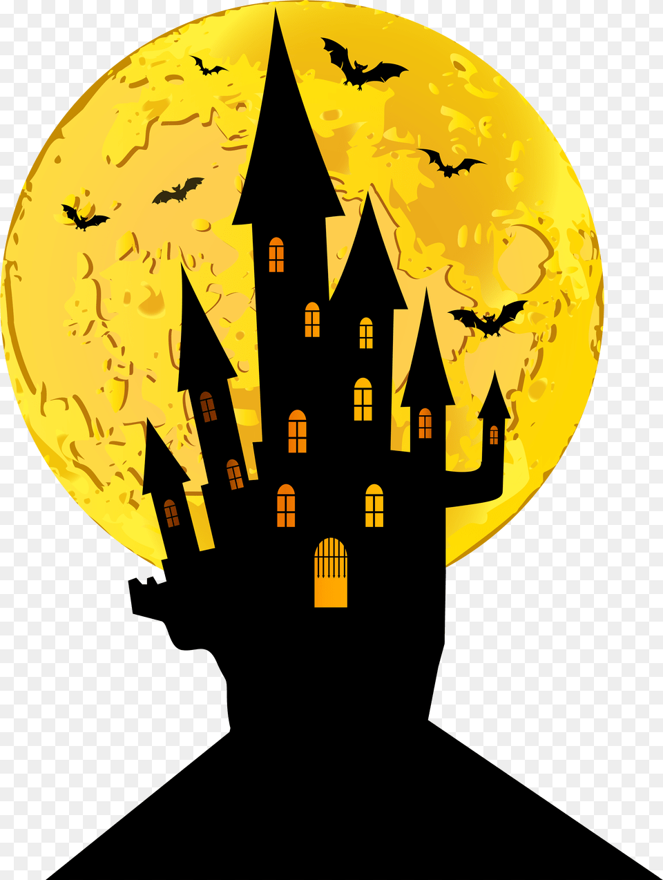 Halloween Haunted House 1 Halloween Full Moon, Logo, Astronomy, Nature, Night Free Png Download