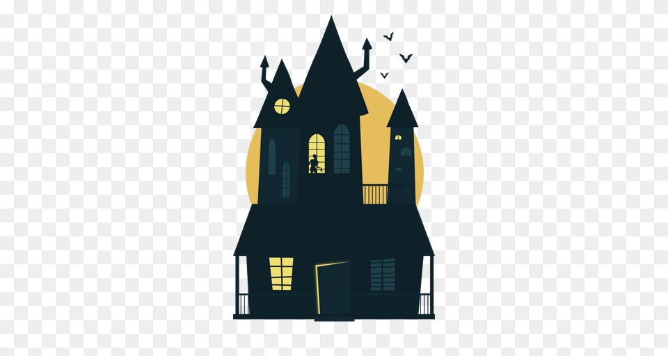 Halloween Haunted House, Architecture, Building, Person, Spire Png