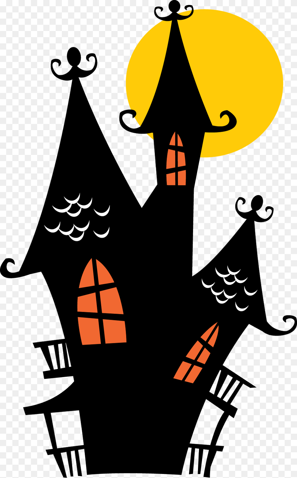 Halloween Haunted Houses Clipart Halloween Cartoon Haunted House, Festival, Astronomy, Moon, Nature Png
