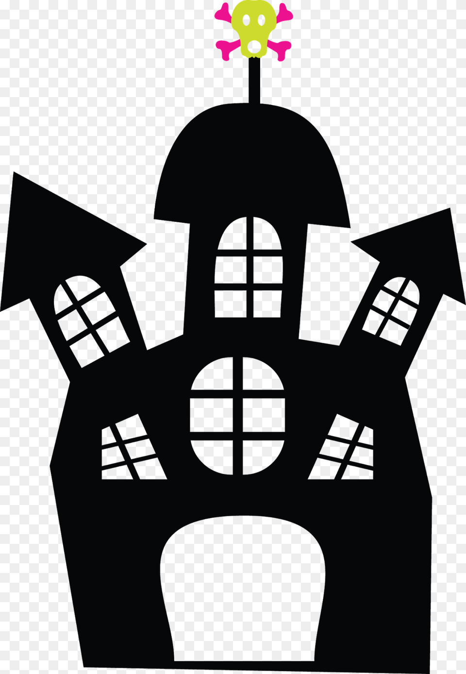 Halloween Haunted Houses Clipart Haunted House Clipart Black And White, Cross, Symbol Free Png