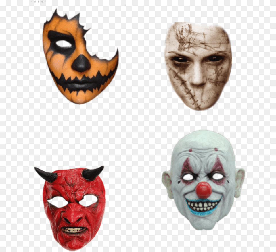 Halloween Holiday Myfavoriteholiday Horror Creature Creepy Clown Mask, Baby, Person, Face, Head Free Png Download