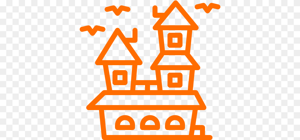 Halloween Horror House Scary Icon Halloween, Symbol Free Png