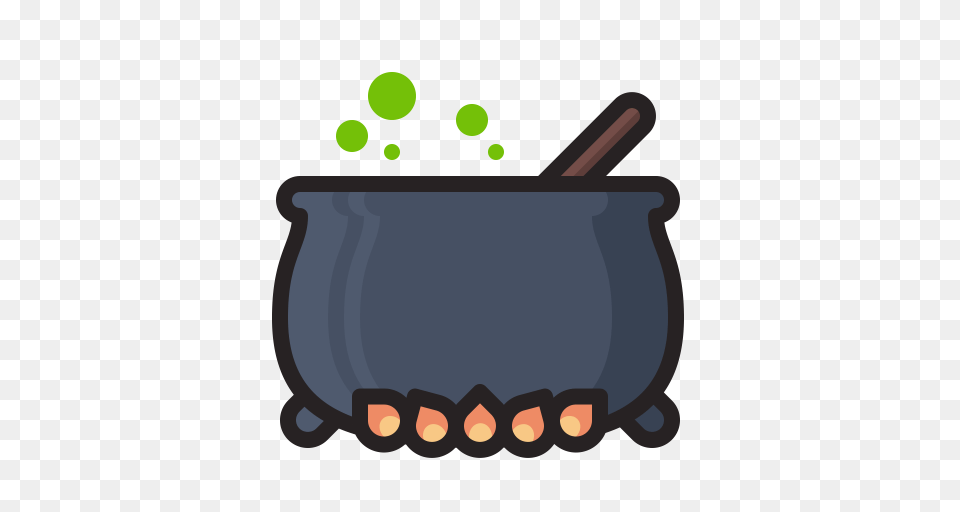 Halloween Horror Pot Potion Scary Witch Icon, Food, Meal, Cooking Pot, Cookware Png