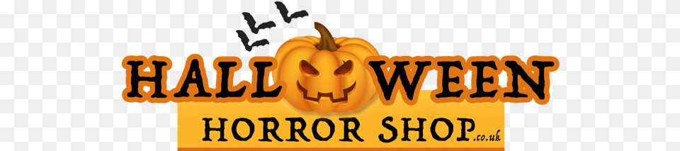 Halloween Horror Shop Logo Pumpkin Head Halloween, Food, Plant, Produce, Vegetable Free Transparent Png